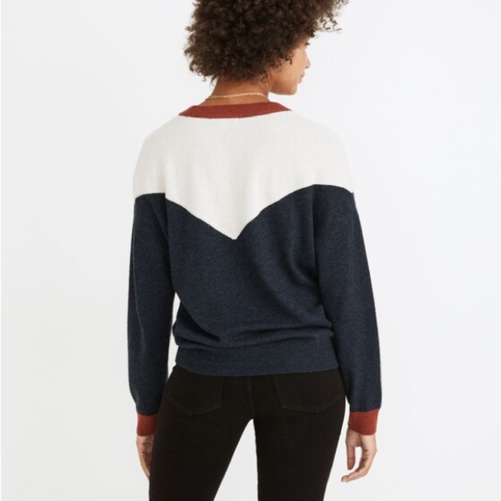 Madewell Colorblock Yoke Pullover Sweater NWT - Picture 3 of 7